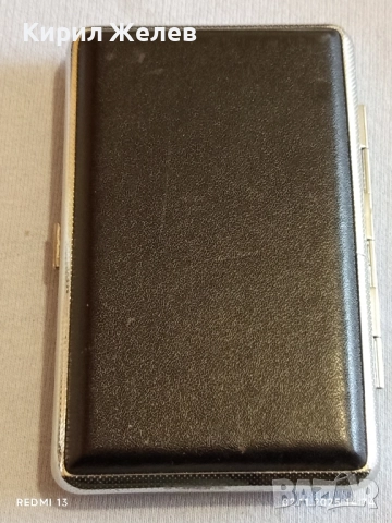 Стара кожена дамска табакера елегантен дизайн 48949, снимка 4 - Други ценни предмети - 52263773