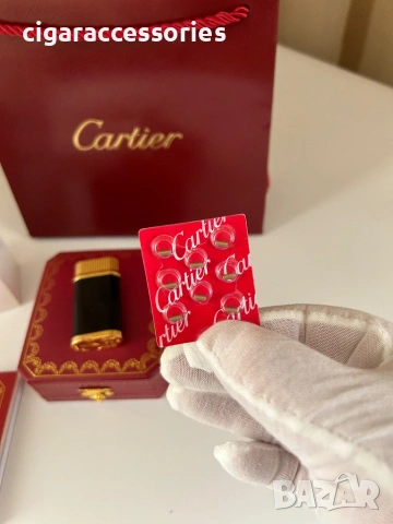 Луксозна запалка Cartier с кутия и сертификат, снимка 6 - Запалки - 53480650