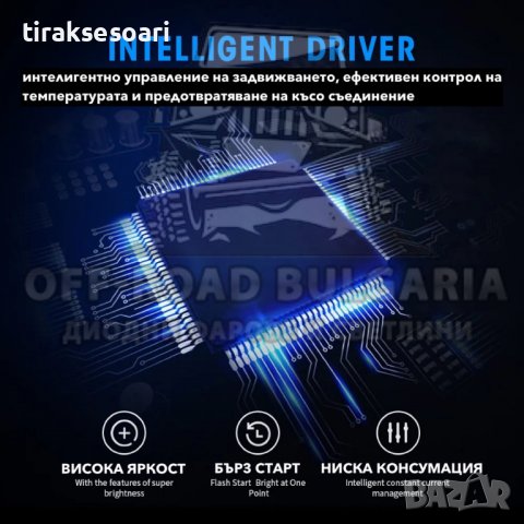 2 БРОЯ H7 LED диодни крушки за фарове H7; 100W, 12000 Lumen, снимка 4 - Аксесоари и консумативи - 40233473