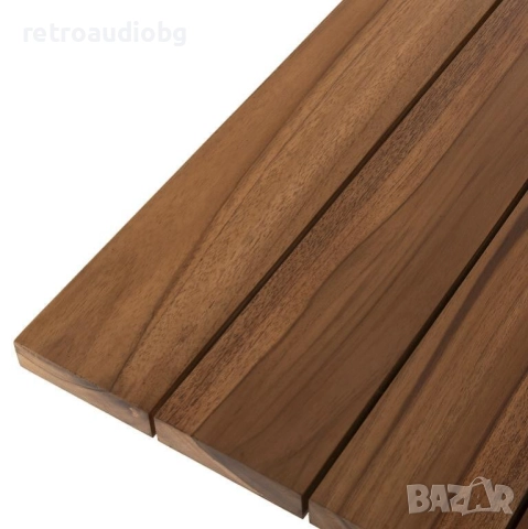 Градинска квадратна маса ЛЕО 60x60 масив тиково дърво, снимка 2 - Градински мебели, декорация  - 52800671