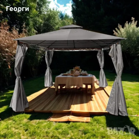 Шатра MUHLER  – Просторна, стабилна и стилна защита за вашето открито пространство