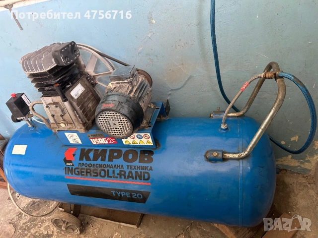 Професионален Двустъпален въздушен компресор Ingersoll-Rand 270 л./ 3kW,трифазен, снимка 2 - Други машини и части - 53748286