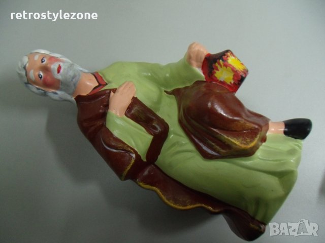 № 5939 стара керамична фигура   - размери - височина 23 см , основа 10,5 / 9,5 см , снимка 6 - Други ценни предмети - 35691838