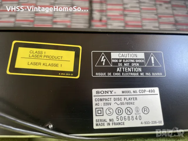 CD PLAYER SONY CDP-490 + remote , снимка 10 - MP3 и MP4 плеъри - 55989849