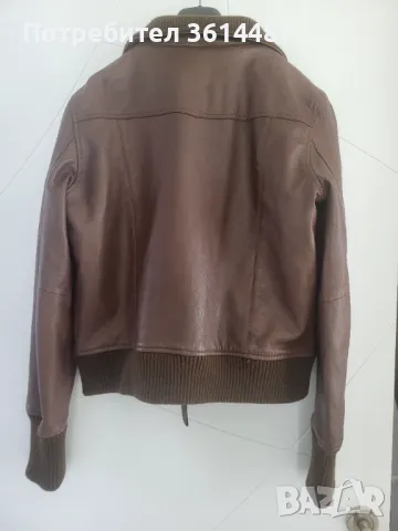 Дамско яке-естествена кожа MANGO, снимка 3 - Якета - 49878715