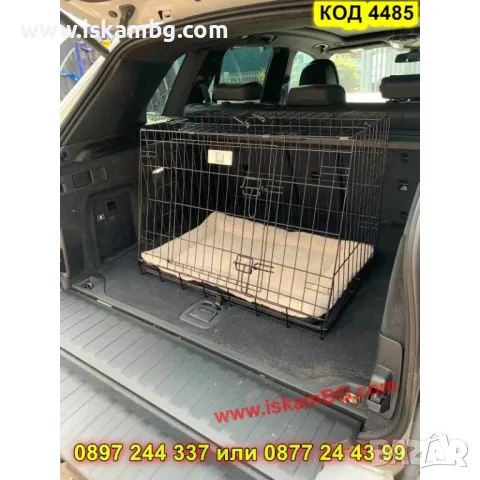 Голяма метална сгъваема клетка за куче – 122×76×81 см - КОД 4485, снимка 7 - Други стоки за животни - 50337771