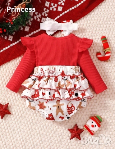 Коледно боди 6-9месеца, снимка 2 - Бодита за бебе - 51986263