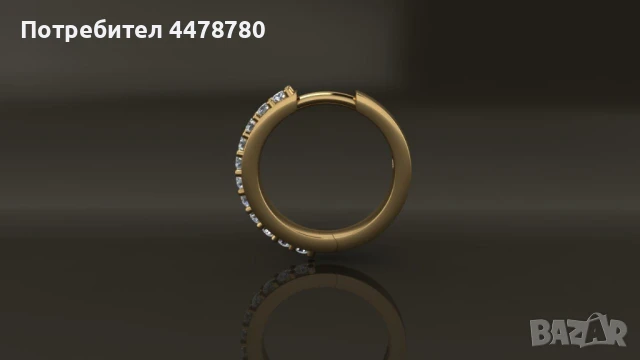 Златни обеци с VS1 диаманти, снимка 2 - Обеци - 50445812