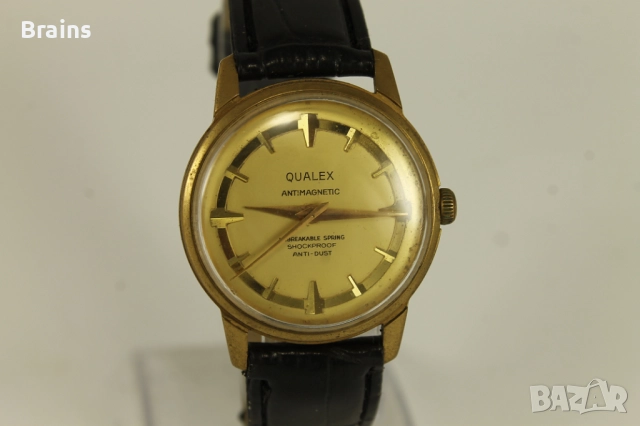 1960's QUALEX Френски Позлатен Ръчен Часовник, снимка 4 - Антикварни и старинни предмети - 51745568