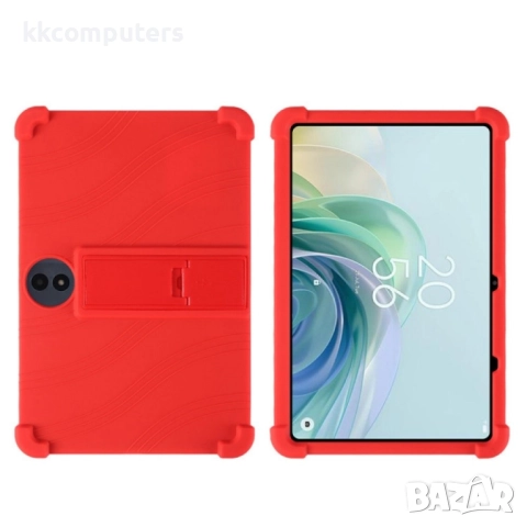 Удароустойчив силиконов калъф със Стойка и Протектор за TCL TAB 11 FE, Цветове: Черен, Червен, Син, , снимка 3 - Калъфи, кейсове - 52141415