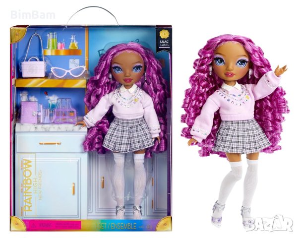 Колекционерска модна кукла Rainbow High - Lilac Lane, снимка 1 - Кукли - 44245752