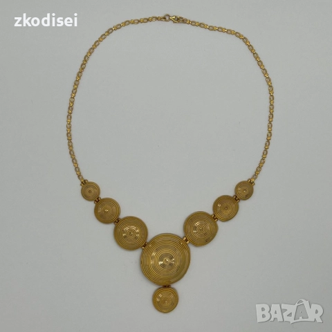 Златнo колие 12,91гр. 47,0см. 14кр. проба:585 модел:34365-1, снимка 2 - Колиета, медальони, синджири - 51754421
