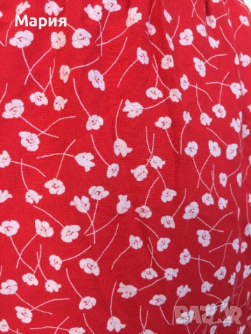 С размер Нов Дамски Панталон Monki с етикети Червен Бял Флорален на Цветя, снимка 18 - Панталони - 51823547