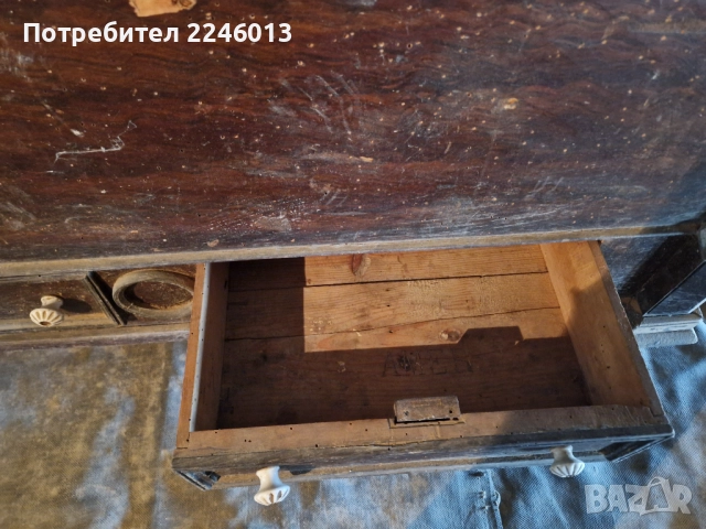 Стар ретро скрин с чекмедже, снимка 6 - Антикварни и старинни предмети - 51951355