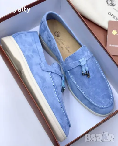 Loro Piana Нови Мокасини Естествен Велур Различни Цветове Лоро Пиана с Кутия , снимка 5 - Мокасини - 56002906