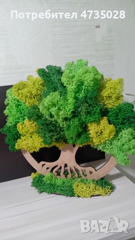 Дърво на живота на стойка от скандинавски мъх , снимка 4 - Декорация за дома - 53446010