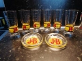 Комплект J&B 6 бр. чаши с два пепелника, снимка 4