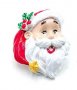 Дядо Коледа грамадна глава с имел силиконов молд форма фондан шоколад гипс , снимка 1 - Форми - 39977676