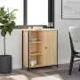 vidaXL Страничен шкаф, дъб сонома, 70x30x80 см, инженерно дърво, снимка 2