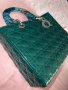 ЧИСТО НОВА Christian Dior Елегантна дамска чанта в зелено, снимка 6