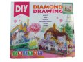 Детски диамантен гоблен-Замък с градина-3D-20х20х20см., снимка 2