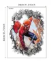 Спайдърмен Spiderman овал камъни дупка самозалепващ стикер лепенка декорация детски стена, снимка 1