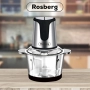 Чопър Rosberg, 500W, 3 л., 2 скорости, стъклена купа, Черен/ Сребрист, 2 ГОДИНИ ГАРАНЦИЯ, снимка 1