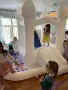 Надуваем замък / батут с помпа, пързалка и басейн за топки, Бял, 275 см, FBSPORT, снимка 12