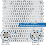 M MOFIT Метални самозалепващи мозаечни плочки за стена (5 листа, бял мрамор), снимка 2