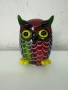 Цветна стъклена фигурка на бухал - Murano. №7631, снимка 1