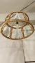 Абажур (Полилей) от бамбук с 6 стъкла и Нова LED крушка, снимка 3