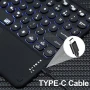 Bluetooth ултра тънка клавиатура с тъчпад, акумулаторна батерия и 7-цветна подсветка, снимка 4