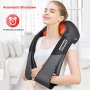 TAKRINK Шиацу масажор за шия и рамена, 3D-въртящи се масажни ролки, Регулируема посока и скорост,, снимка 2