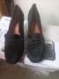 Черни велурени обувки, снимка 1 - Дамски елегантни обувки - 41229585