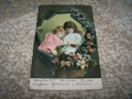 Стара романтична пощенска картичка с деца, 1904г., снимка 1