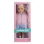 Модна кукла момиче с розова кожена жилетка и панделка - 45 см S_1245427, снимка 3