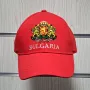 Нова шапка с козирка България, с Герб в червен цвят, снимка 1