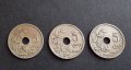 Монети . Белгия. 5 цента.  1920 , 1921, 1925  година.