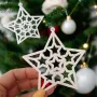 5345 Комплект коледни играчки за елха Звезди, 6 броя, снимка 4
