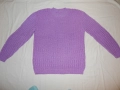 Лилава блуза ръчно плетиво, Л-ХЛ размер, снимка 1