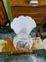 Превъзходна голяма много красива антикварна белгийска ваза Опалина , снимка 6