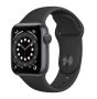 НОВ!!! Apple Watch 6, GPS, Корпус Space Gray Aluminium 40mm, Black Sport Band, снимка 1 - Смарт часовници - 41181121