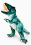 Реалистичен плюшен динозавър Тиранозавър Рекс T-Rex – зелен, 30 см, снимка 1