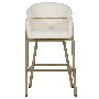 Кресло трапезен стол/бар стол кресло цвят бежев/крем-дамаска и крака в злато с доставка до 2 дни, снимка 7
