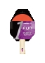 хилка за тенис  на маса нова tibhar fun purple edition черна,червена гладки гуми 1.6мм ракета за ком