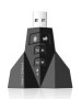 Универсален Портативен Аудио Адаптер USB 3D 7.1 Канала 4х Порта Двойна Звукова Карта 3.5мм Микрофони, снимка 3