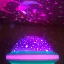 Цветна LED нощна лампа НЛО проектор със звездно небе, звезди и луна за детската стая и спокоен сън, снимка 2