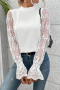 Дамска елегантна блуза в бяло с ръкави от тюл, снимка 9