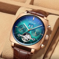 Красив и стилен, механичен мъжки часовник., снимка 9 - Мъжки - 42515505