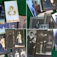 Стари картонени семейни снимки, снимка 4 - Антикварни и старинни предмети - 34339093